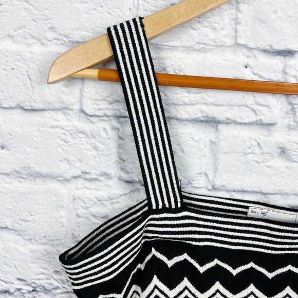 Missoni Black Zig Zag Chevron Dress Sleeveless Size Medium - Picture 4 of 6